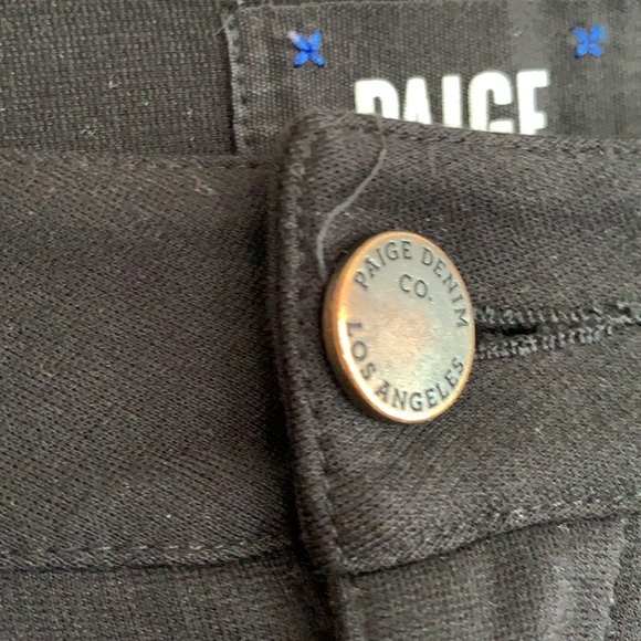 Paige Black Pants Size 30 Stretch Preowned - Picture 3 of 5